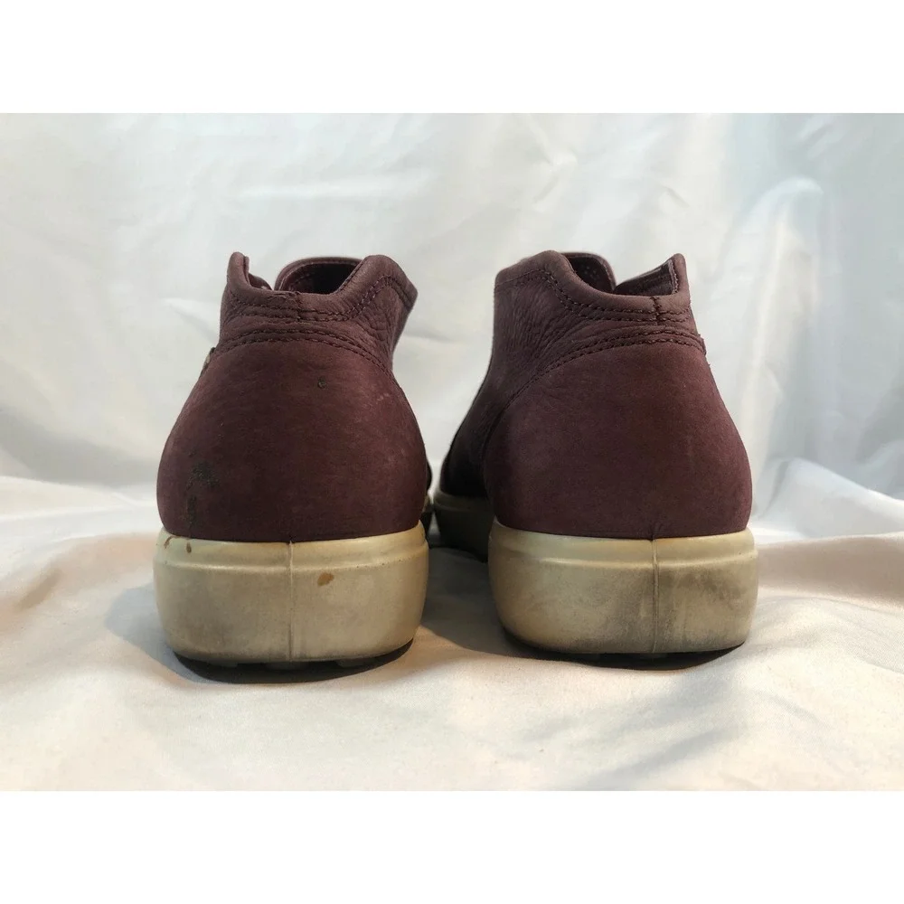 Ecco Soft 7 Tred Zip Burgundy Nubuck Leather Ankle Boots Womens 10 41 430243